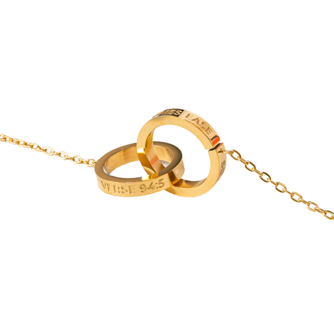 "So Verily, With Hardship Comes Ease" Intertwined Necklace & Bracelet Bundle - Salaam Gallery