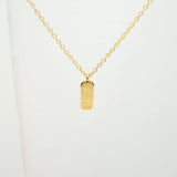 Mini Trust Tag Pendant | Surah Al-Qasas |"My Lord! Truly, I am in need of whatever good that You bestow on me!" - Salaam Gallery