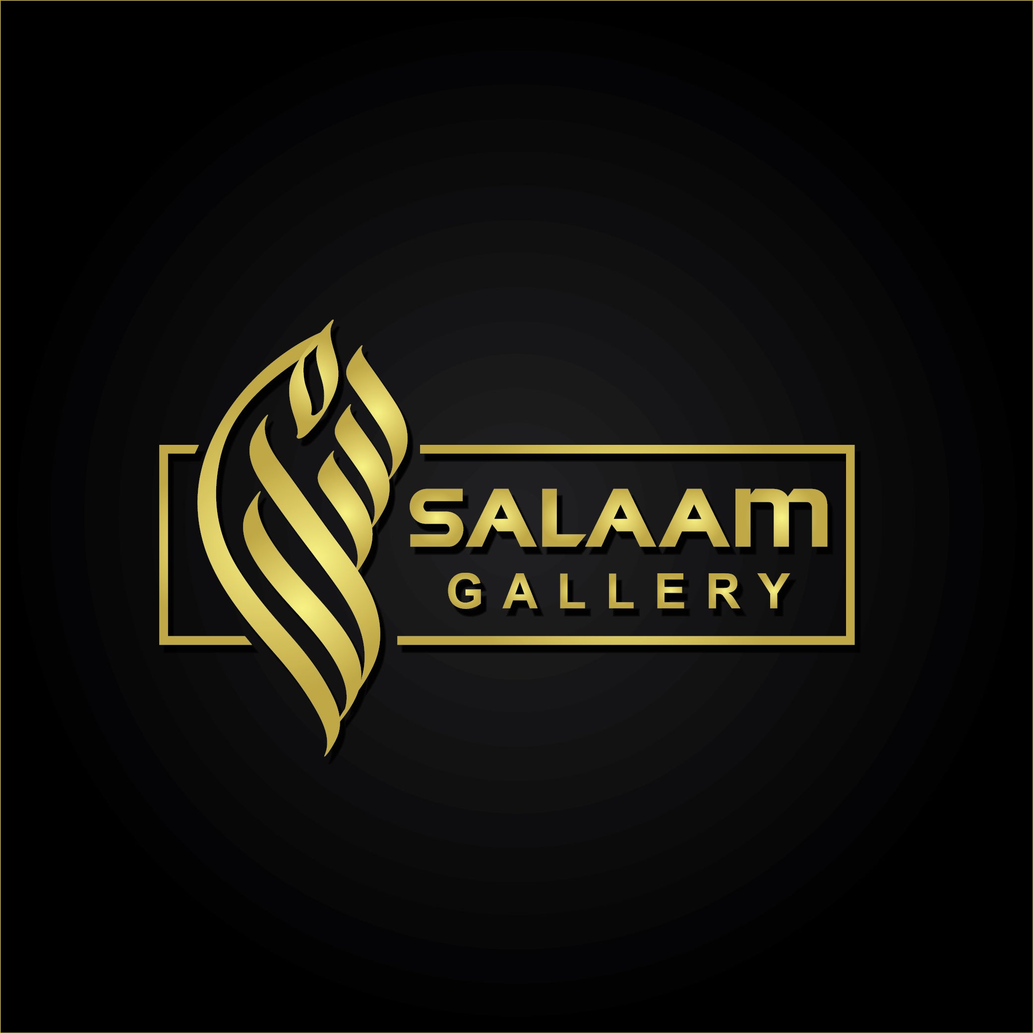 Salaam Gallery Logo. Modern Calligraphy, Home Decor & Jewelry 