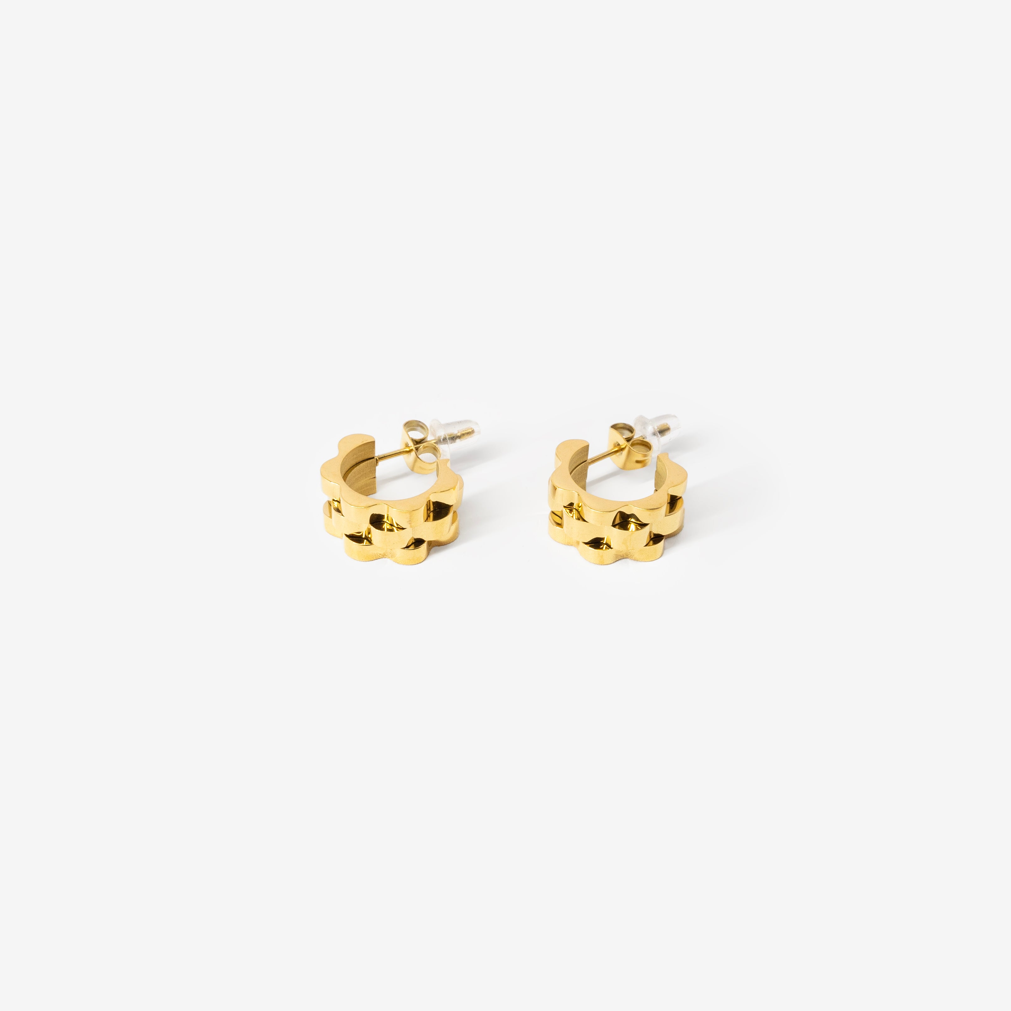 18k gold plated stainless steel ava earrings earrings by Salaam Gallery, elegant and affordable jewelry