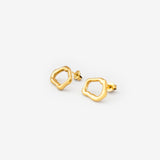 18k gold plated stainless steel bali earrings by Salaam Gallery, elegant and affordable jewelry