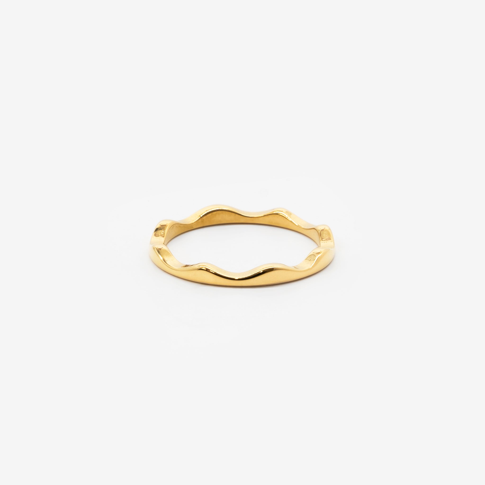 18k gold plated stainless steel cap ring by Salaam Gallery, elegant and affordable jewelry		