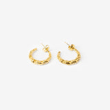 18k gold plated stainless steel crescent x earrings earrings by Salaam Gallery, elegant and affordable jewelry