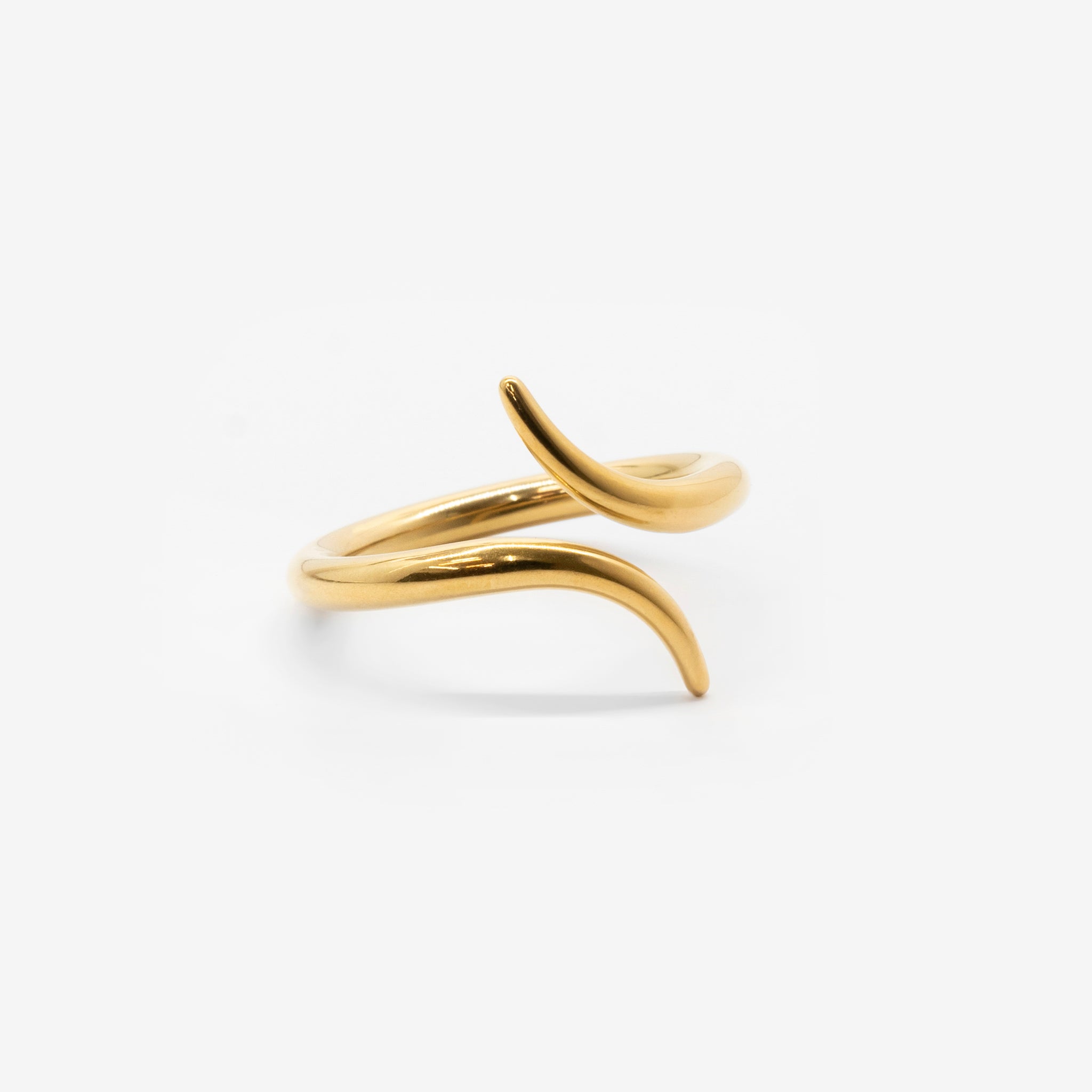 18k gold plated stainless steel dar ring by Salaam Gallery, elegant and affordable jewelry