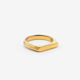 18k gold plated stainless steel ella ring by Salaam Gallery, elegant and affordable jewelry		