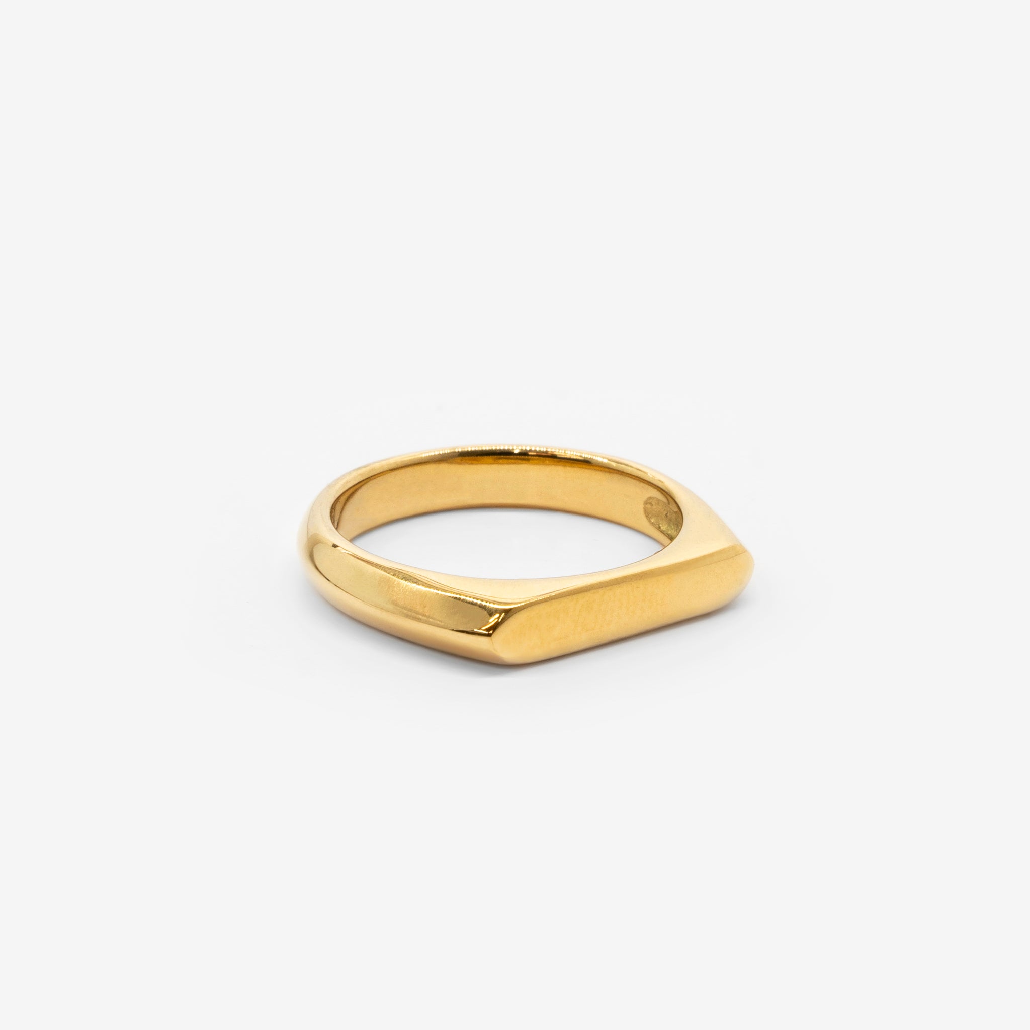 18k gold plated stainless steel ella ring by Salaam Gallery, elegant and affordable jewelry		