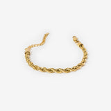 18k gold plated stainless steel essential rope chain bracelet by Salaam Gallery, elegant and affordable jewelry