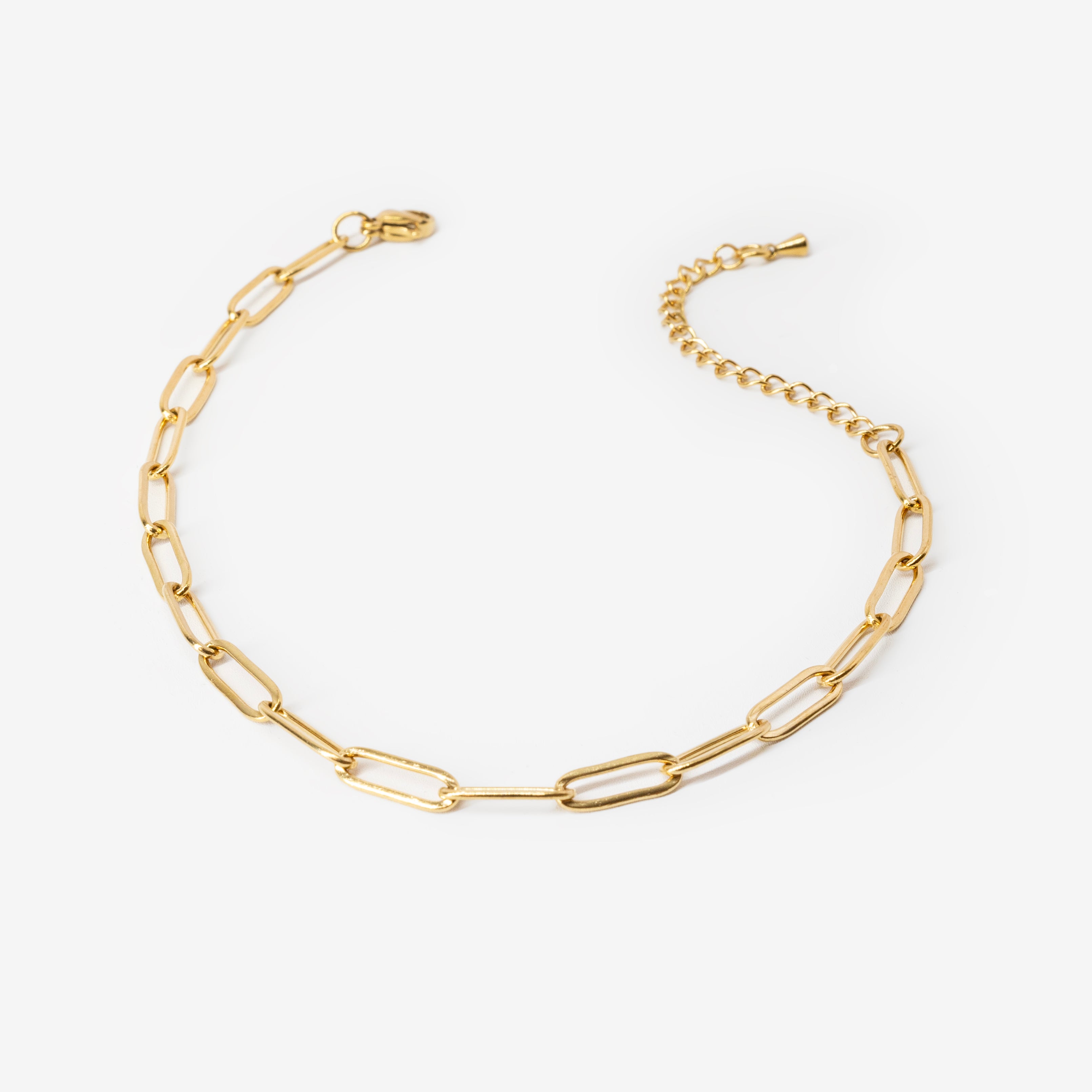 18k gold plated stainless steel grace anklet by Salaam Gallery, elegant and affordable jewelry