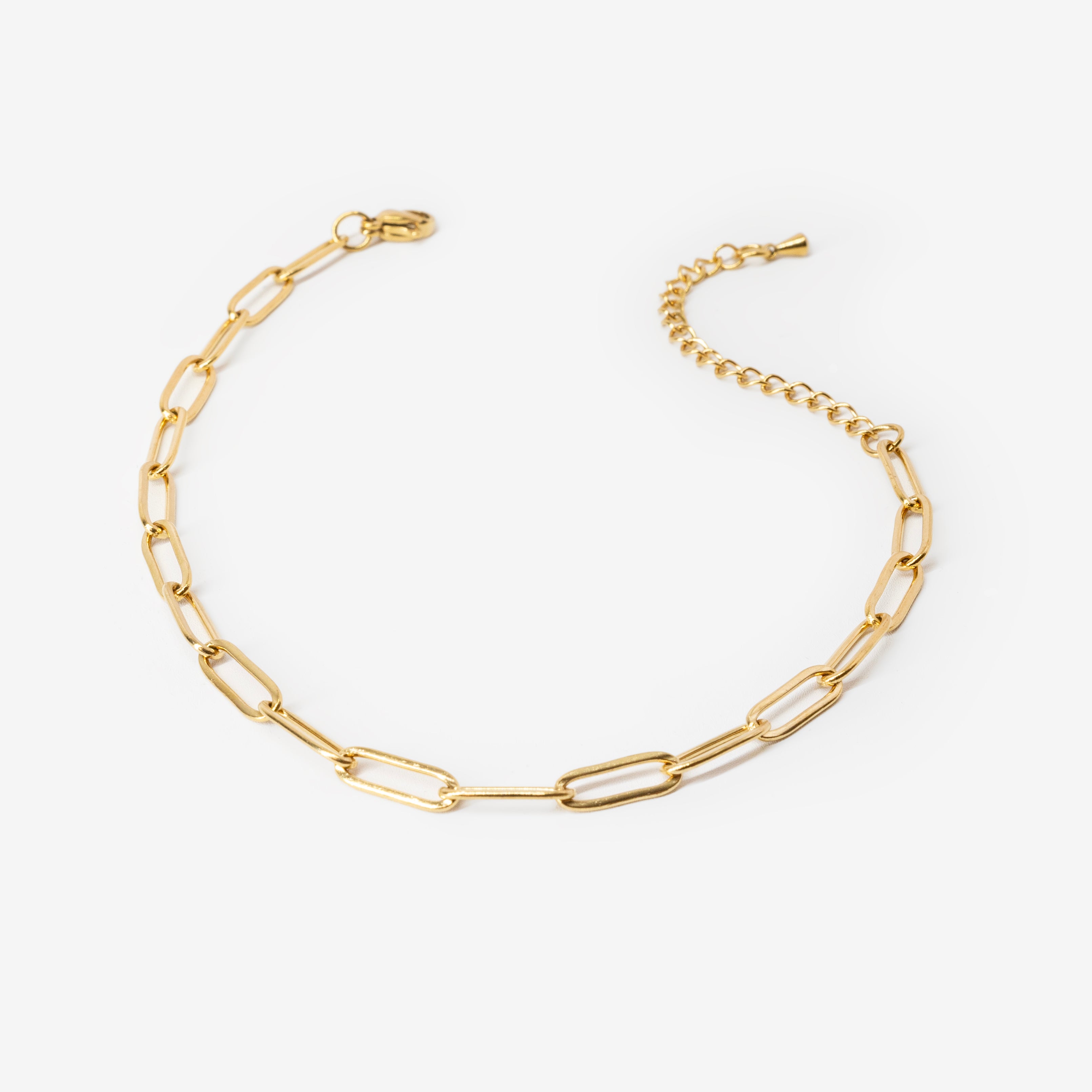 18k gold plated stainless steel grace anklet by Salaam Gallery, elegant and affordable jewelry