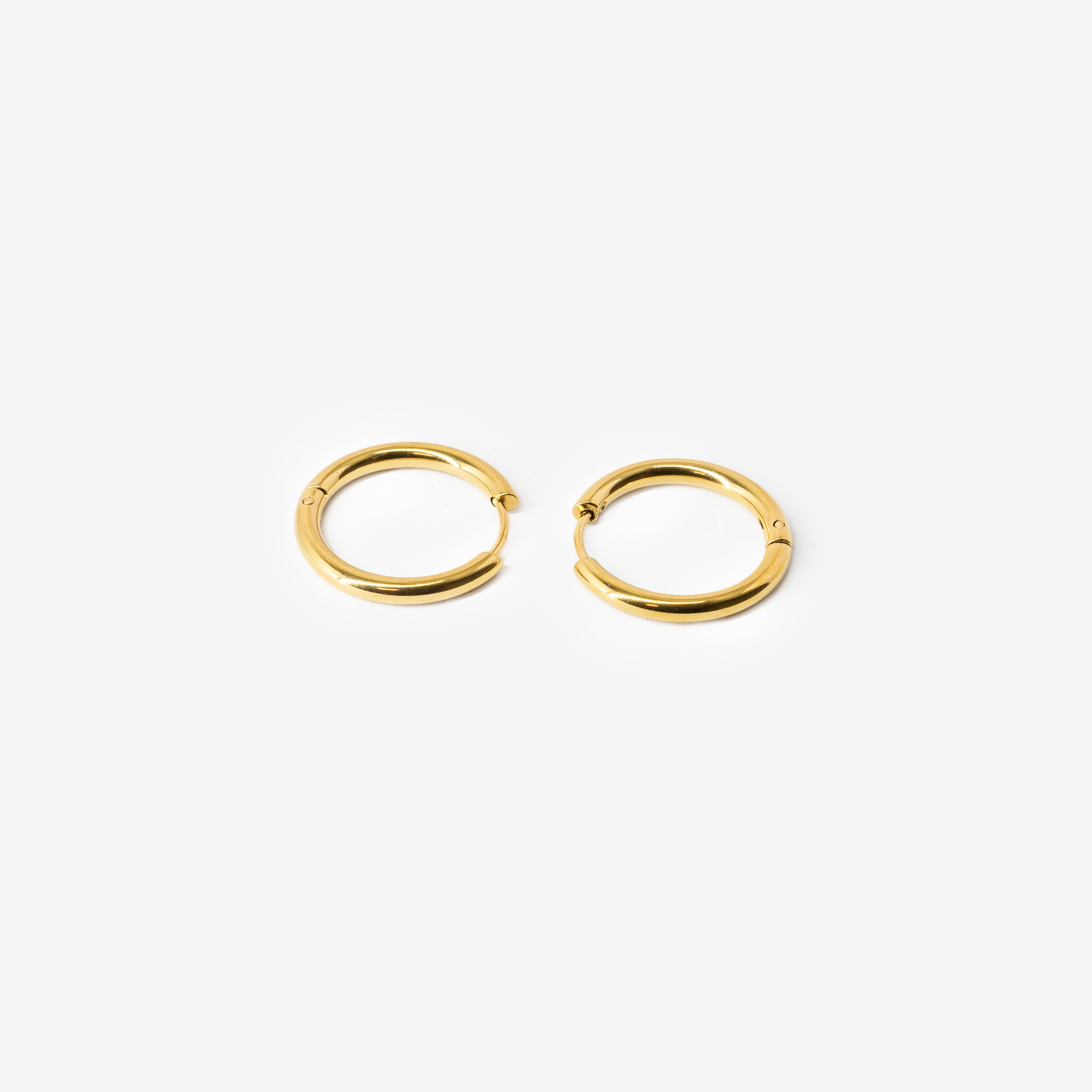 18k gold plated stainless steel harlo earrings by Salaam Gallery, elegant and affordable jewelry