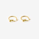 18k gold plated stainless steel knott earrings by Salaam Gallery, elegant and affordable jewelry