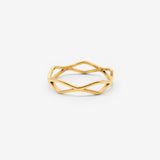 18k gold plated stainless steel lux ring by Salaam Gallery, elegant and affordable jewelry		