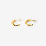 18k gold plated stainless steel mini crescent earrings earrings by Salaam Gallery, elegant and affordable jewelry