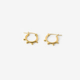 18k gold plated stainless steel mini royale earrings by Salaam Gallery, elegant and affordable jewelry