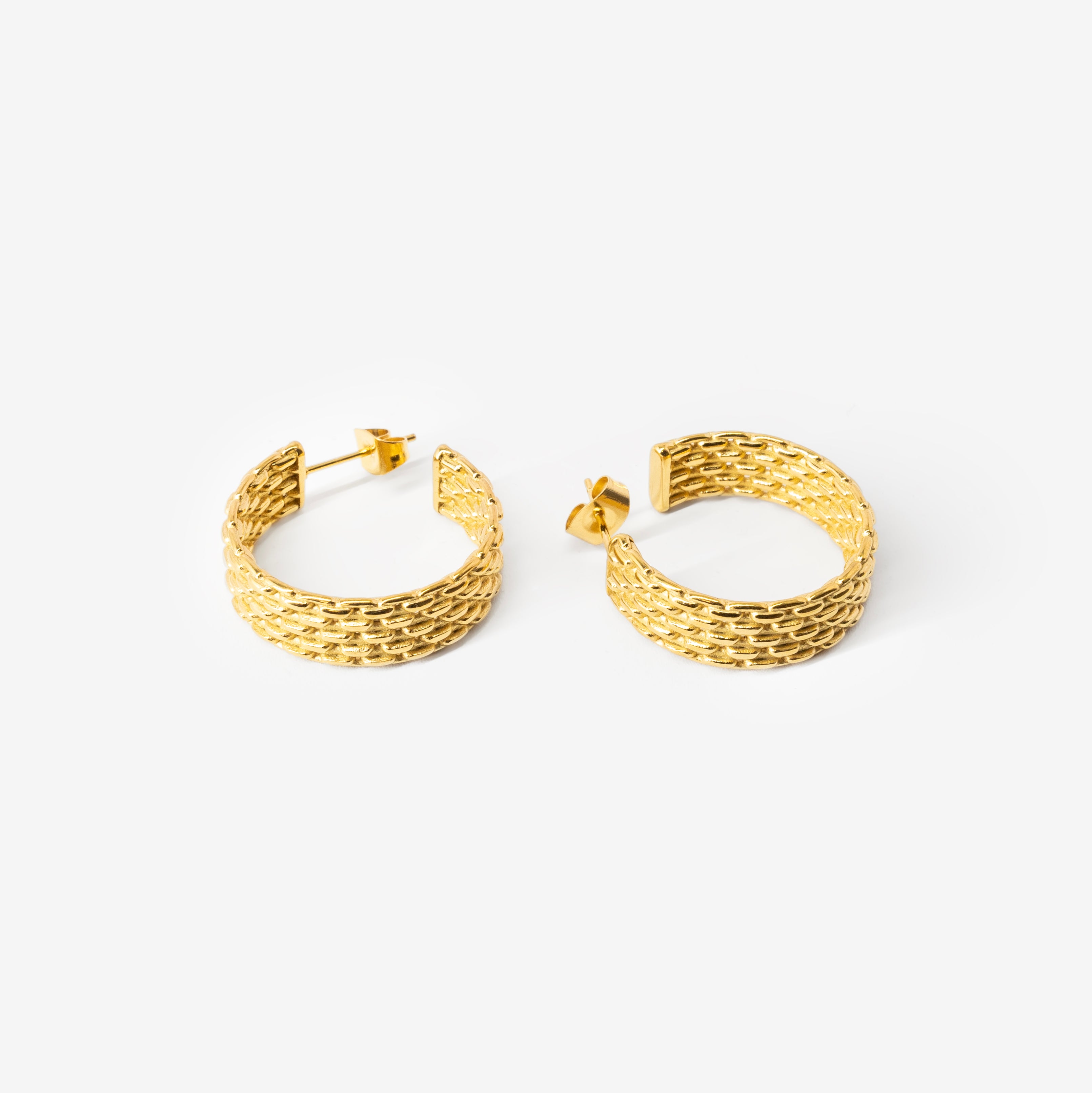 18k gold plated stainless steel petras earrings earrings by Salaam Gallery, elegant and affordable jewelry