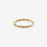 18k gold plated stainless steel river ring by Salaam Gallery, elegant and affordable jewelry