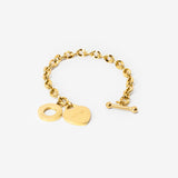 18k gold plated stainless steel sabr bracelet by Salaam Gallery, elegant and affordable jewelry