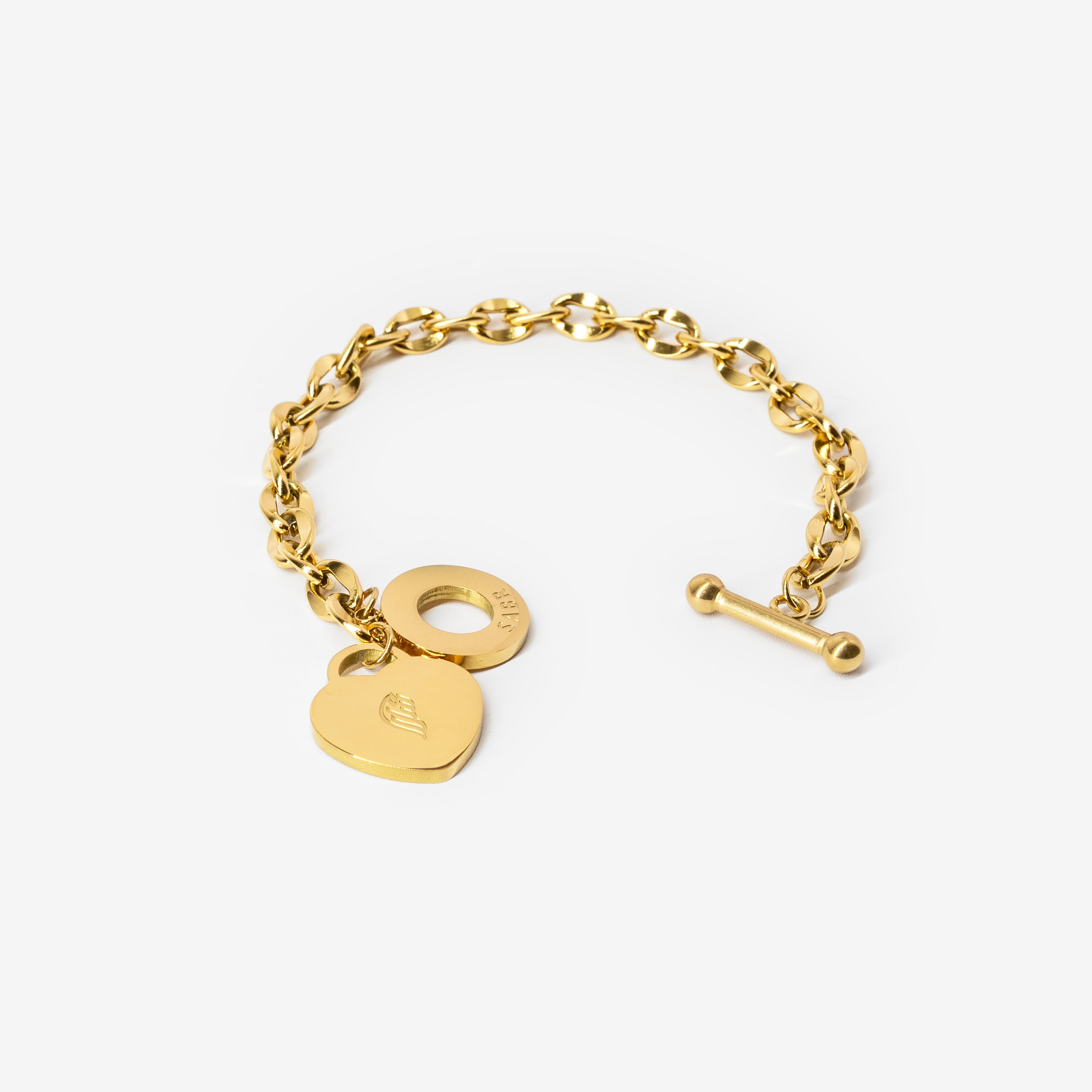 18k gold plated stainless steel sabr bracelet by Salaam Gallery, elegant and affordable jewelry