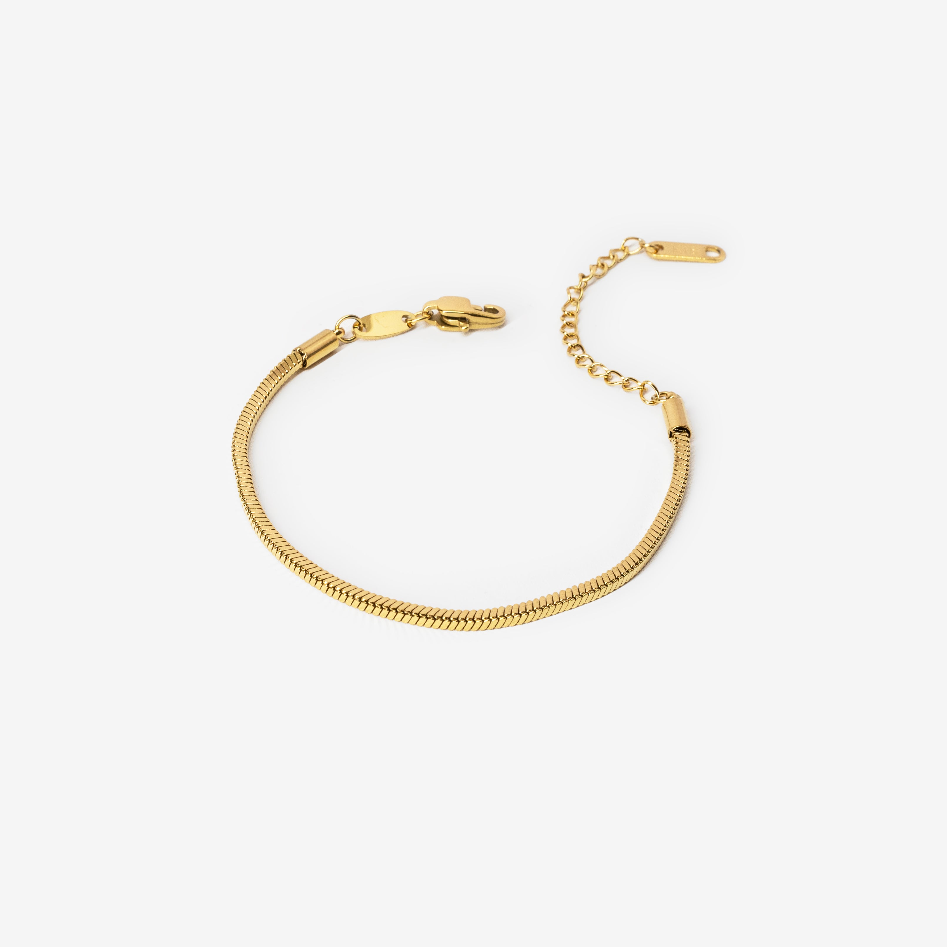 18k gold plated stainless steel thin thread bracelet by Salaam Gallery, elegant and affordable jewelry