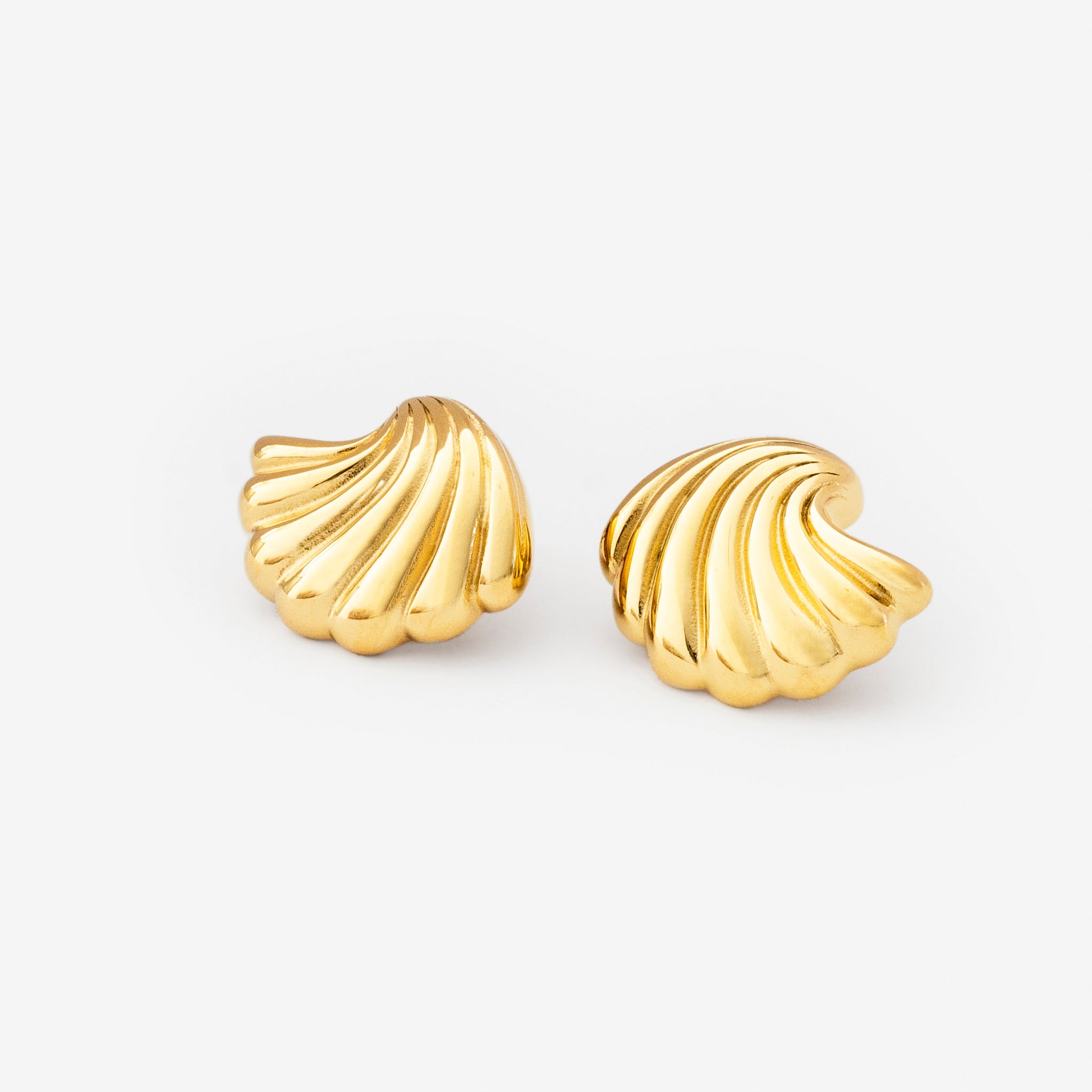 18k gold plated stainless steel tide earrings by Salaam Gallery, elegant and affordable jewelry