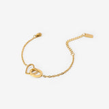 18k gold plated stainless steel timeless love bracelet by Salaam Gallery, elegant and affordable jewelry