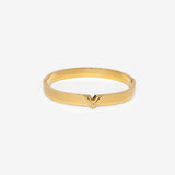 18k gold plated stainless steel venice bangle by Salaam Gallery, elegant and affordable jewelry	