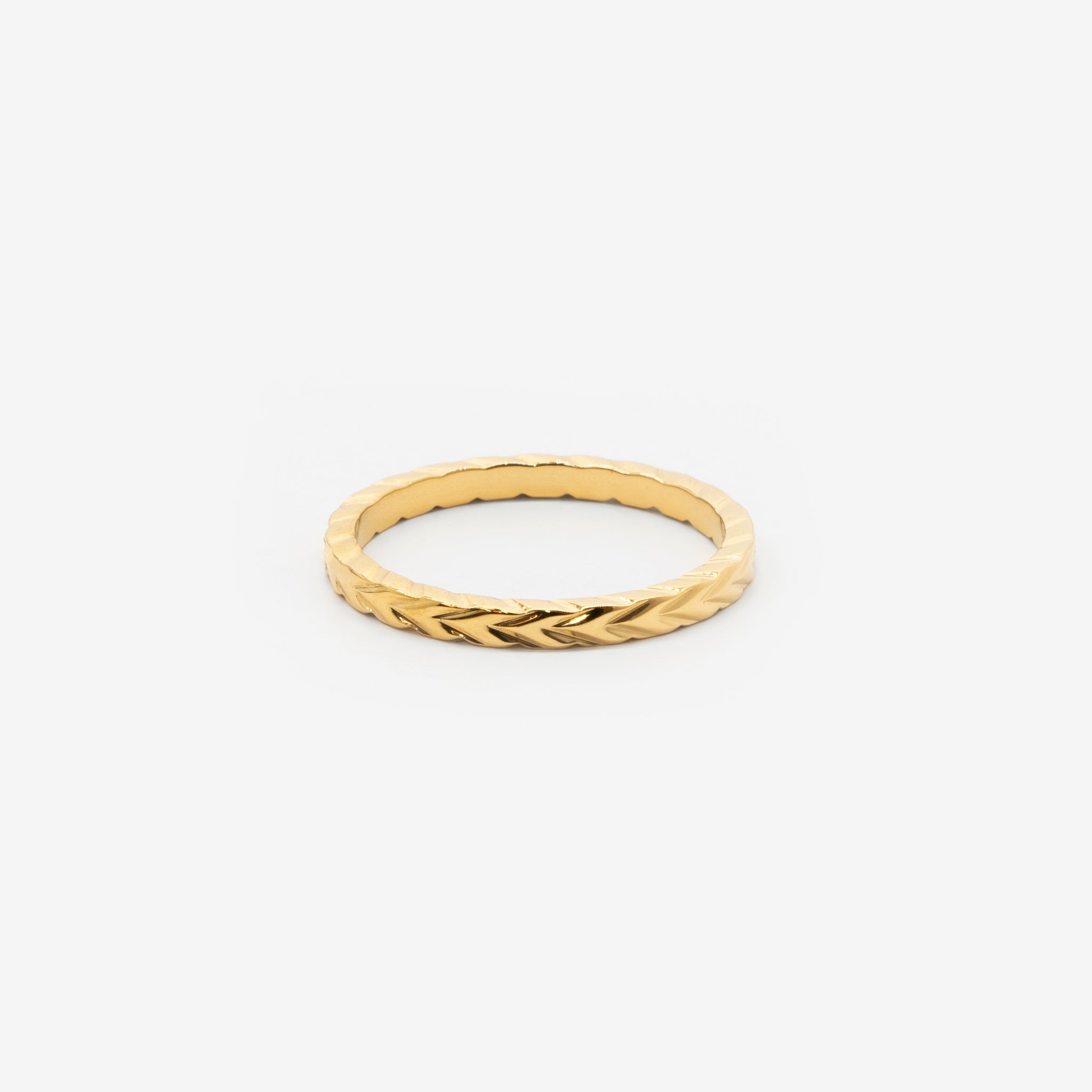 18k gold plated stainless steel wrapped ring by Salaam Gallery, elegant and affordable jewelry