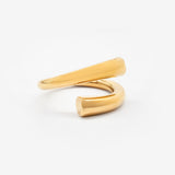 18k gold plated stainless steel wren ring by Salaam Gallery, elegant and affordable jewelry