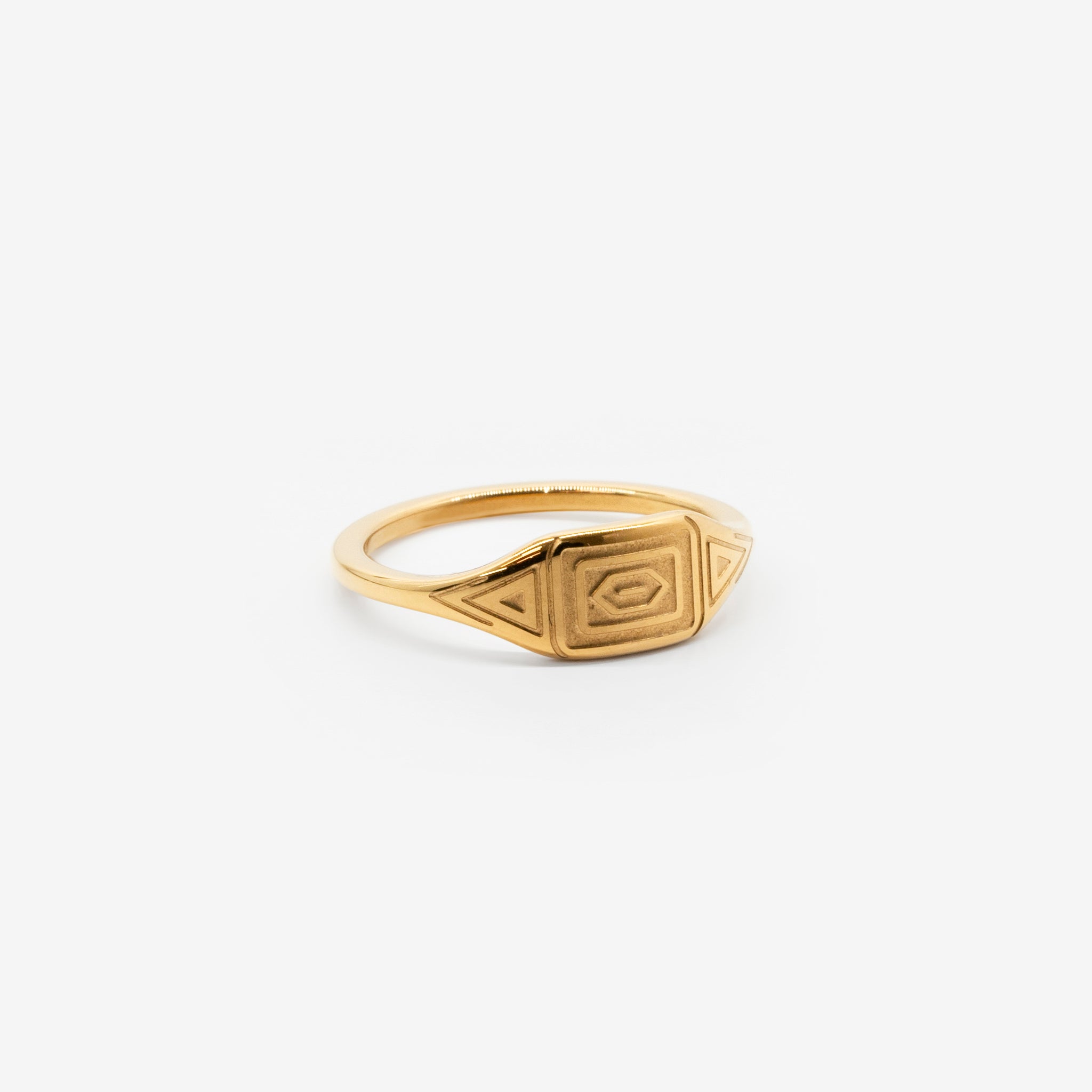 18k gold plated stainless steel yar ring by Salaam Gallery, elegant and affordable jewelry