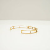 Sabr Tawakal Dua Patience,Trust in God, Dua Gold Plated Islamic Arabic Cuff - Salaam Gallery