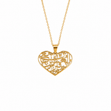 "Verily, with Hardship Comes Ease" Heart Shape Calligraphy Necklace