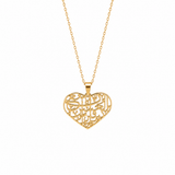 "Verily, with Hardship Comes Ease" Heart Shape Calligraphy Necklace