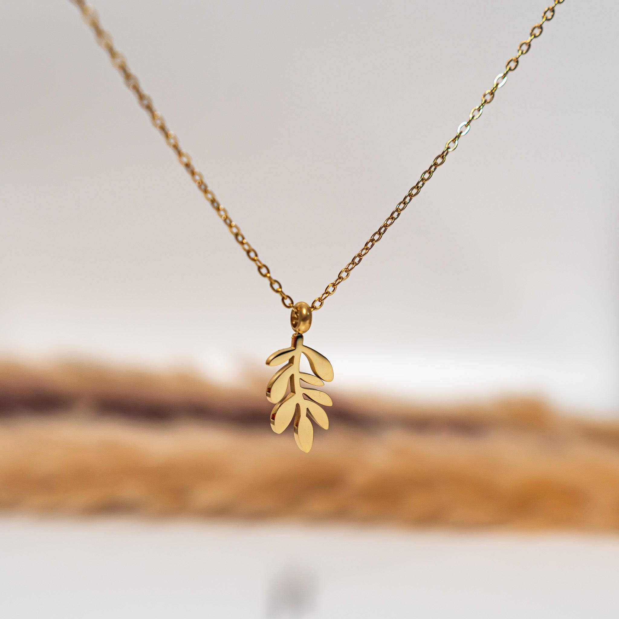 Olive Tree Branch Necklace - Salaam Gallery