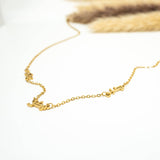 Sabr Shukar Tawakal Patience, Gratitude & Trust in God Gold Plated Arabic Necklace 2.0 - Salaam Gallery