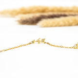 Sabr Shukar Tawakal Patience, Gratitude & Trust in God Gold Plated Arabic Necklace 2.0 - Salaam Gallery