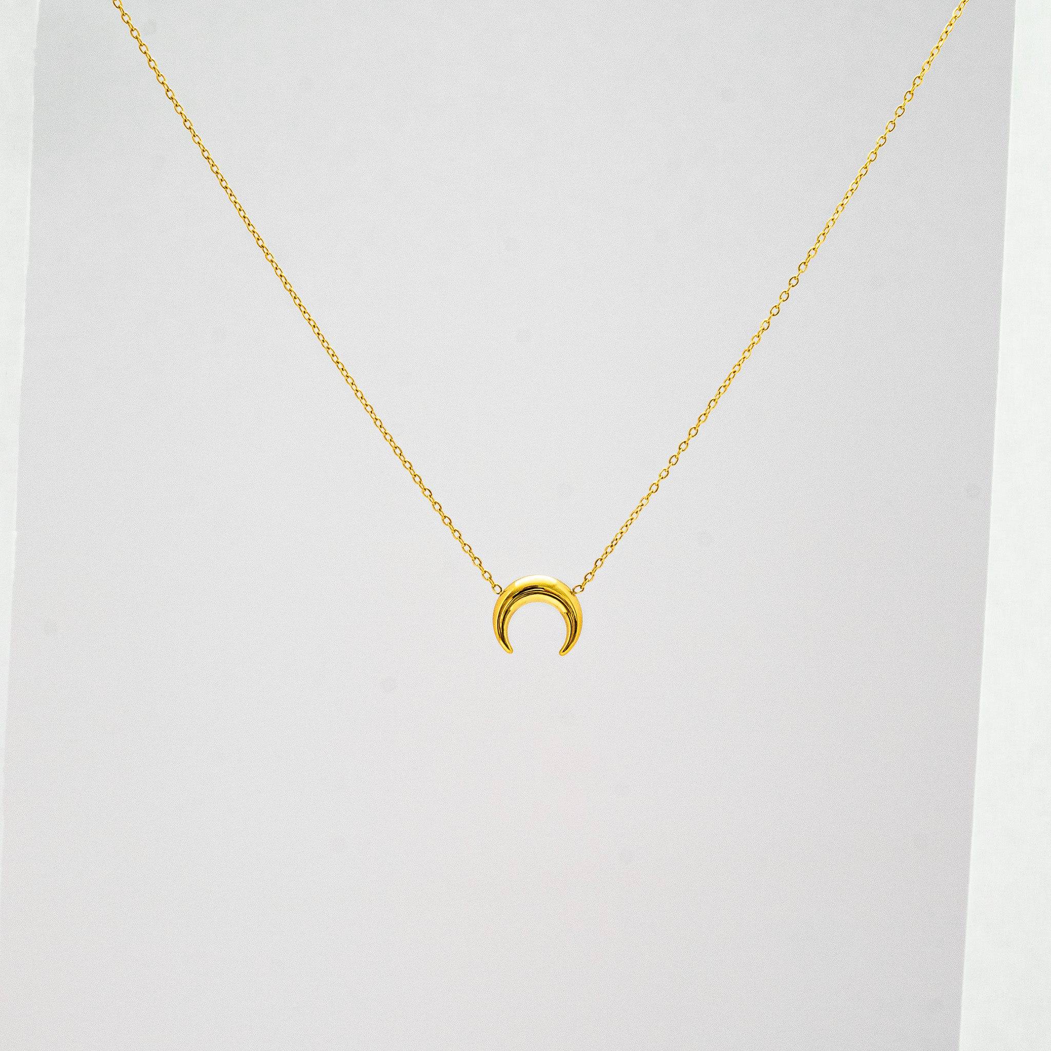 Minimal Crescent Necklace - Salaam Gallery