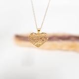 "Verily, with Hardship Comes Ease" Heart Shape Calligraphy Necklace - Salaam Gallery