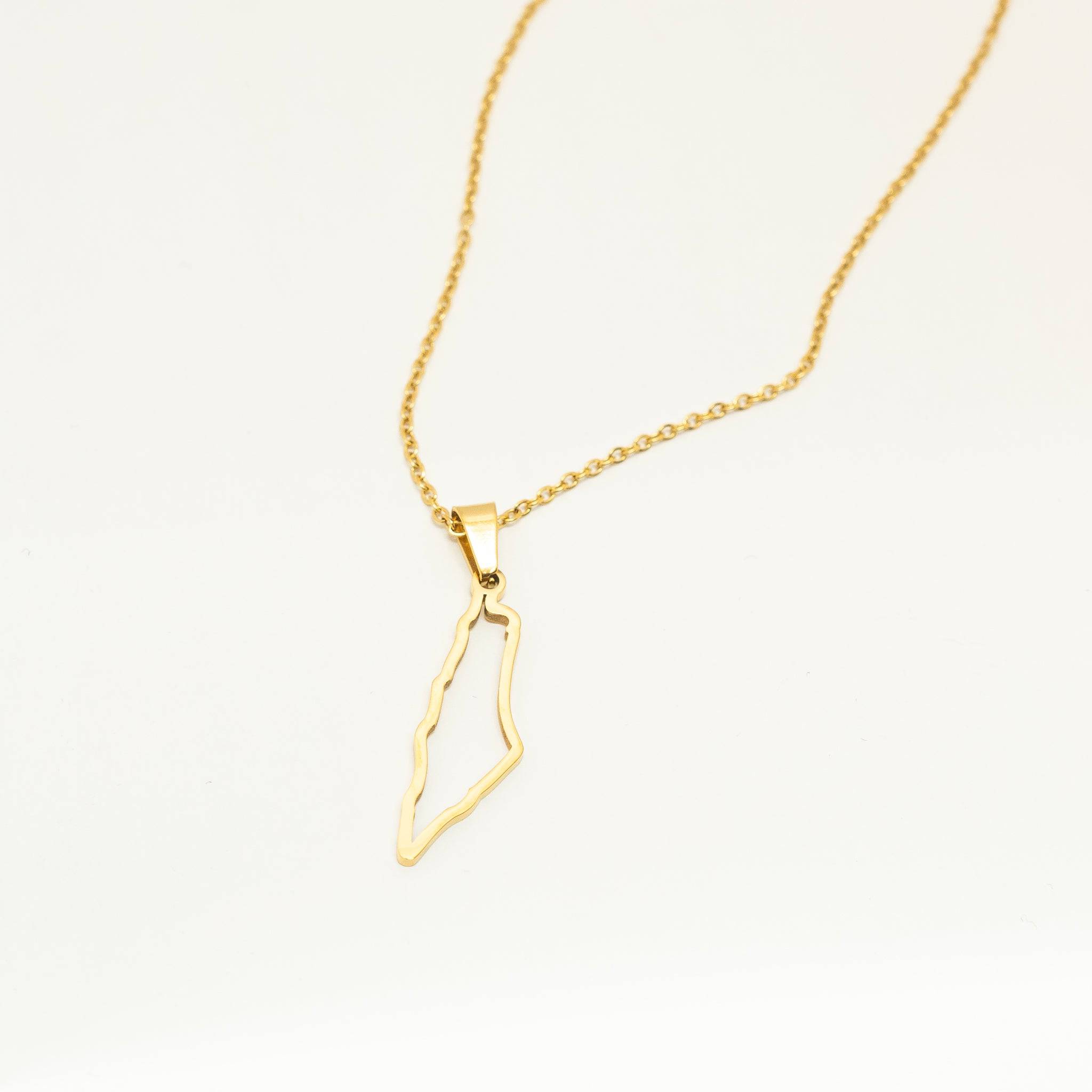 Palestine Map Necklace 2.0 - Salaam Gallery