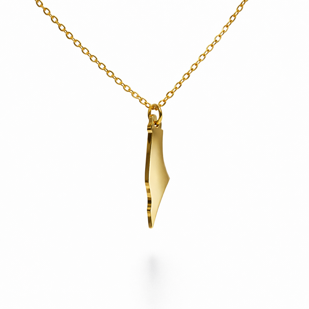 Palestine Map Necklace - Salaam Gallery