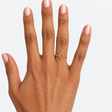 Ahd Love Knot Ring – 18K gold plated stainless steel, styled lifestyle shot