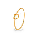 Ahd Love Knot Ring – 18K gold plated stainless steel, on a white background