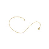 Dainty Dot Anklet in 18K gold plated stainless steel featuring spaced bead details and adjustable extension chain