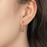 Diamond Cut Gold Hoop Earrings - Salaam Gallery