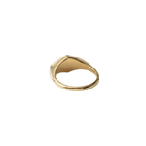 Interior view of Diamond Tawakkul Ring showing smooth polished band in gold plated stainless steel