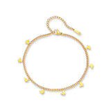 Farasha Butterfly Anklet – 18K gold plated stainless steel, on a white background