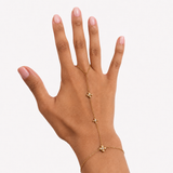 Golden Bloom Gold Hand Chain Bracelet