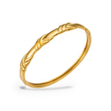Habl Rope Bangle – 18K gold plated stainless steel, on a white background