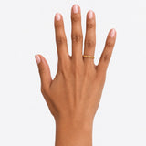 Lamaa Etched Band Ring – 18K gold plated stainless steel, worn on the hand