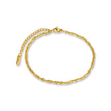 Nahr Singapore Anklet – 18K gold plated stainless steel, on a white background