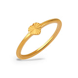 Qalb Heart Ring – 18K gold plated stainless steel, on a white background